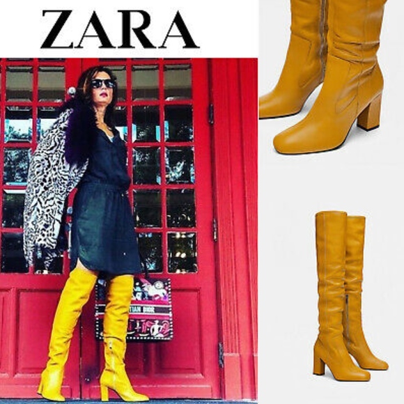 mustard color boots